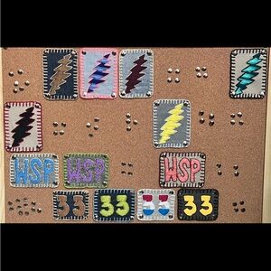 Hand Embroidered Grateful Dead Bolt/Billy Strings 33 Patch (choose one)
